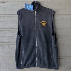 NWT Baru Sports Weather Perfect Brass Ass Casino Fleece Zip Front Vest Size XL